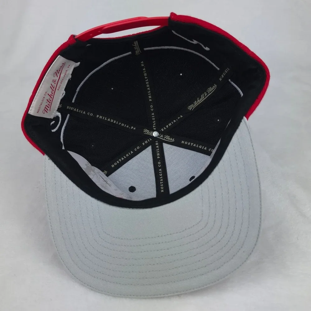 Toronto Raptors Mitchell & Ness‎ NBA Snapback Hat Cap 3D Logo Black Red New